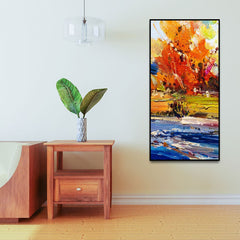 Watercolor Painting of Colorful Textured Art