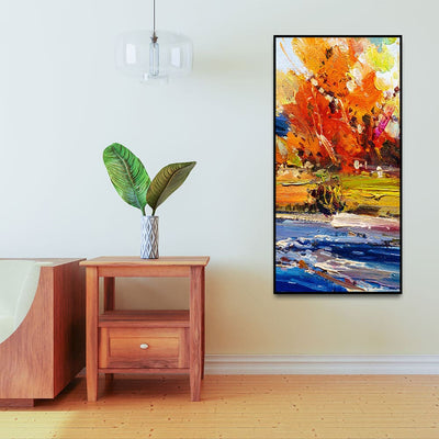 Watercolor Painting of Colorful Textured Art