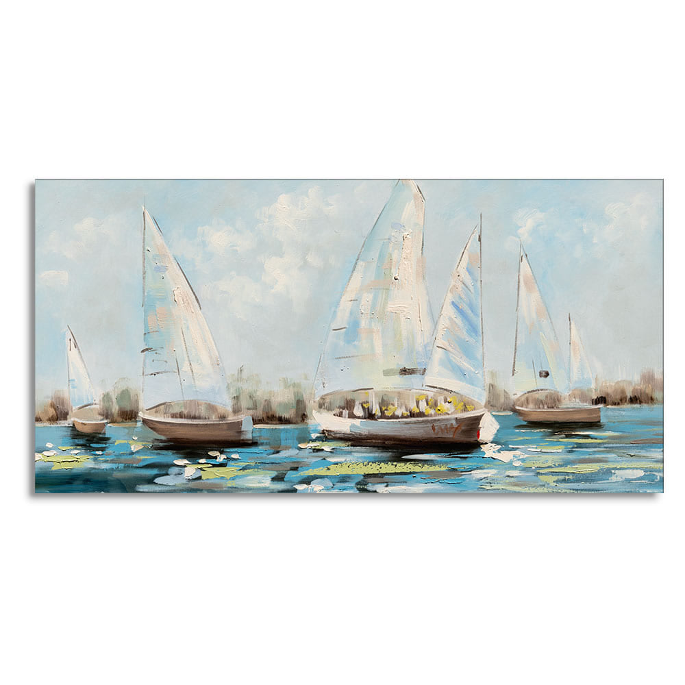 Watercolor Painting of Sailing Boats Canvas Wall Painting