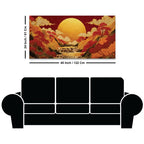 Waterfall Mountain Abstract Canvas Wall Painting for Living Room