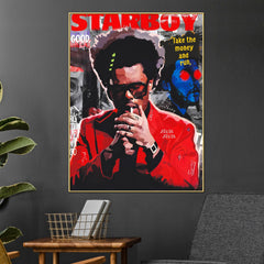 Weeknd The Star Boy Cotton Canvas Wall Painting