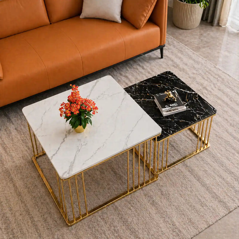 white-black-square-shape-metallic-marble-table-set-of-2