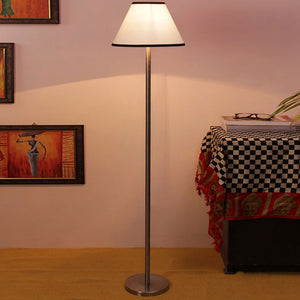 White Color Decorative Conical Designer Steel Floor Lamp