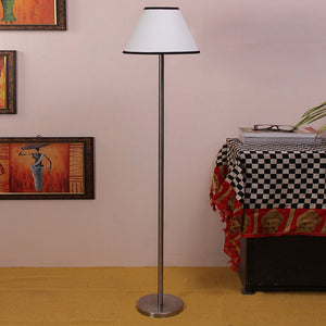 White Color Decorative Conical Designer Steel Floor Lamp