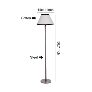 White Color Decorative Conical Designer Steel Floor Lamp