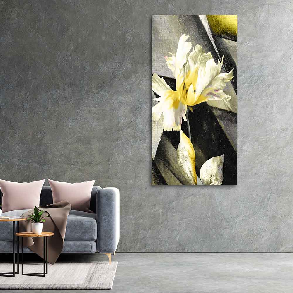 White Flowers Canvas Wall Painting