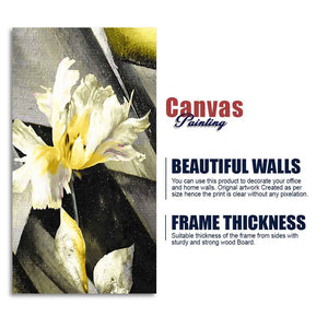 White Flowers Canvas Wall Painting