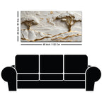White & Golden Tranquil Landscape 3D Canvas Wall Painting