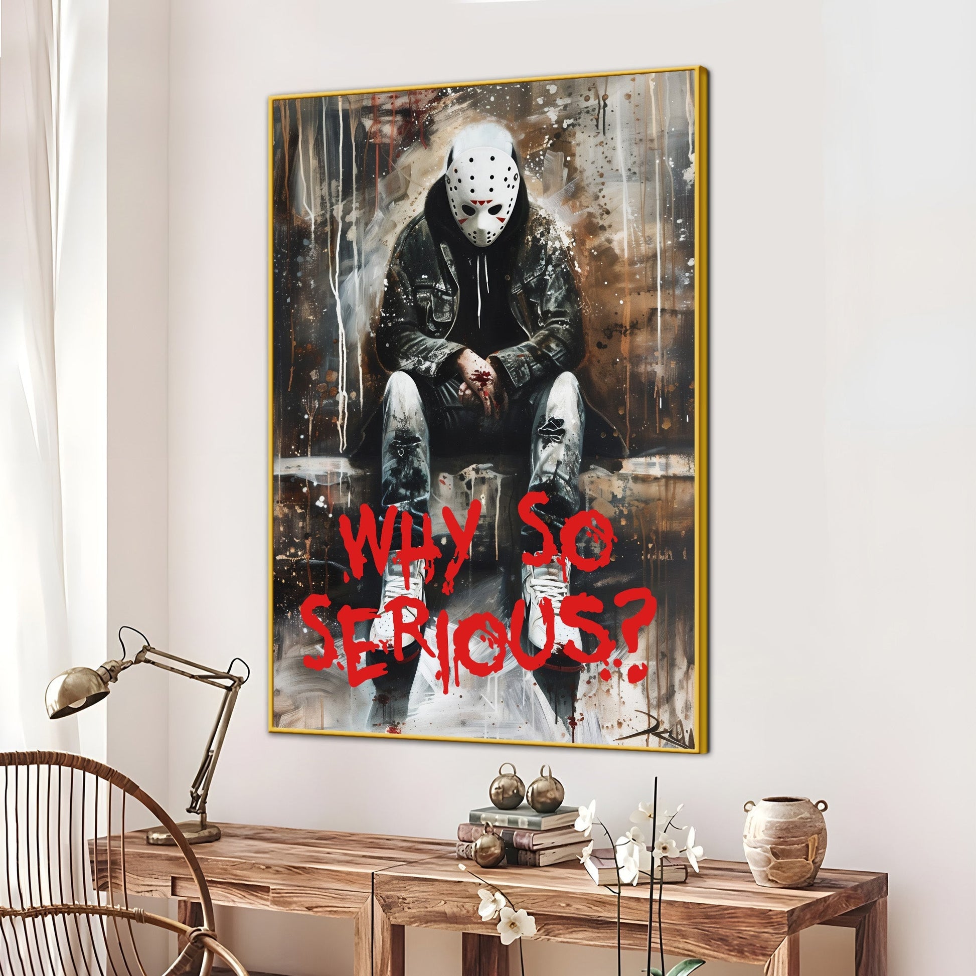 Why So Seroius Cotton Canvas Wall Painting