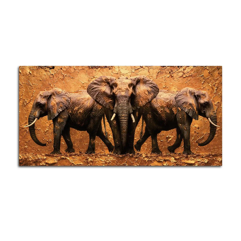 Wildlife Elephant Abstract Canvas Wall Painting