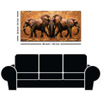 Wildlife Elephant Abstract Canvas Wall Painting