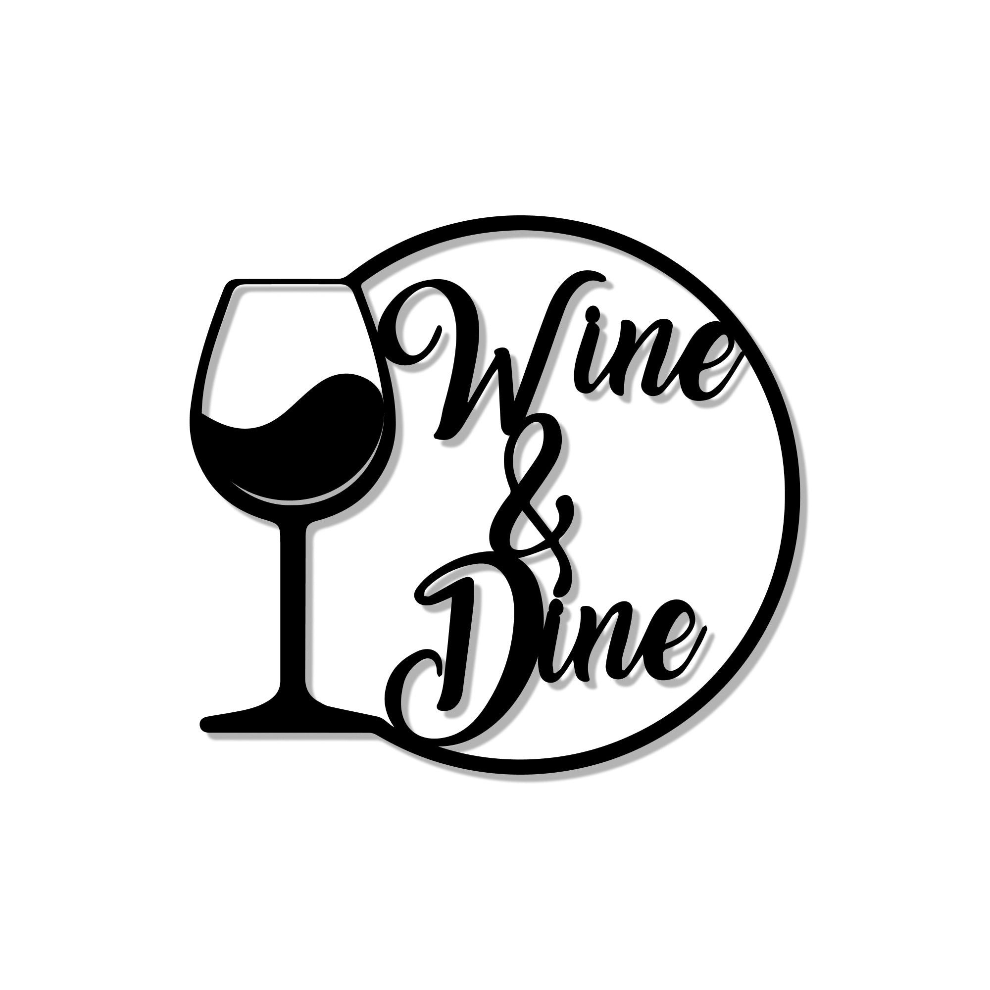 Wine & Dine Metal Art Bar Wall Decor