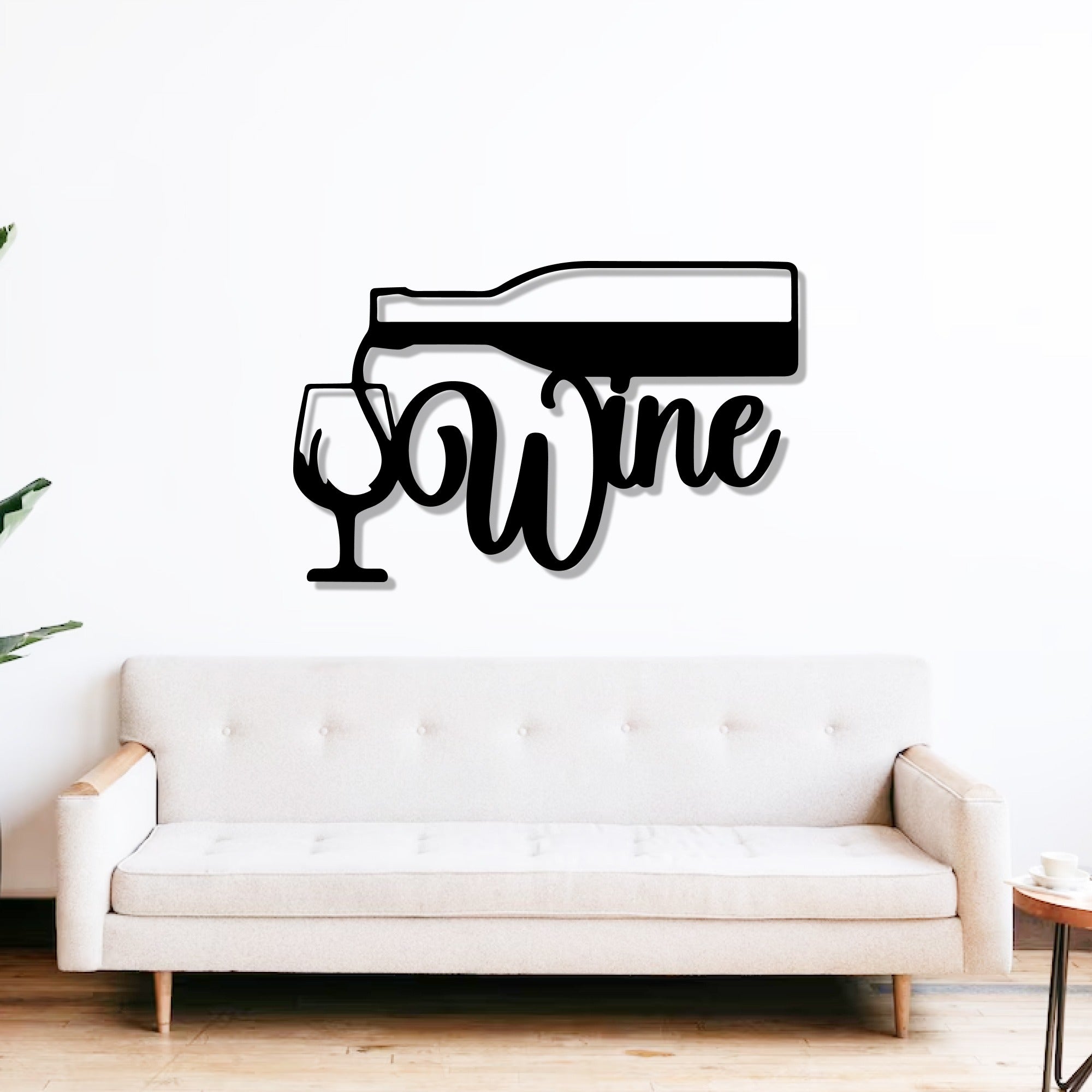 Wine Pouring in Glass Metal Wall Art Decor
