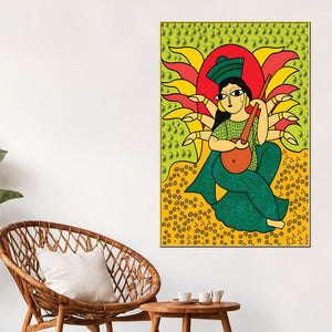 woman-playing-veena-canvas-painting-indian-home-wall-art