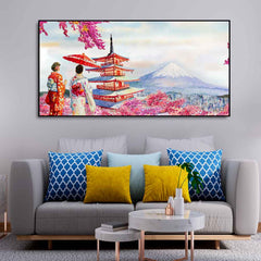 Women in Kimono Canvas Wall Painting