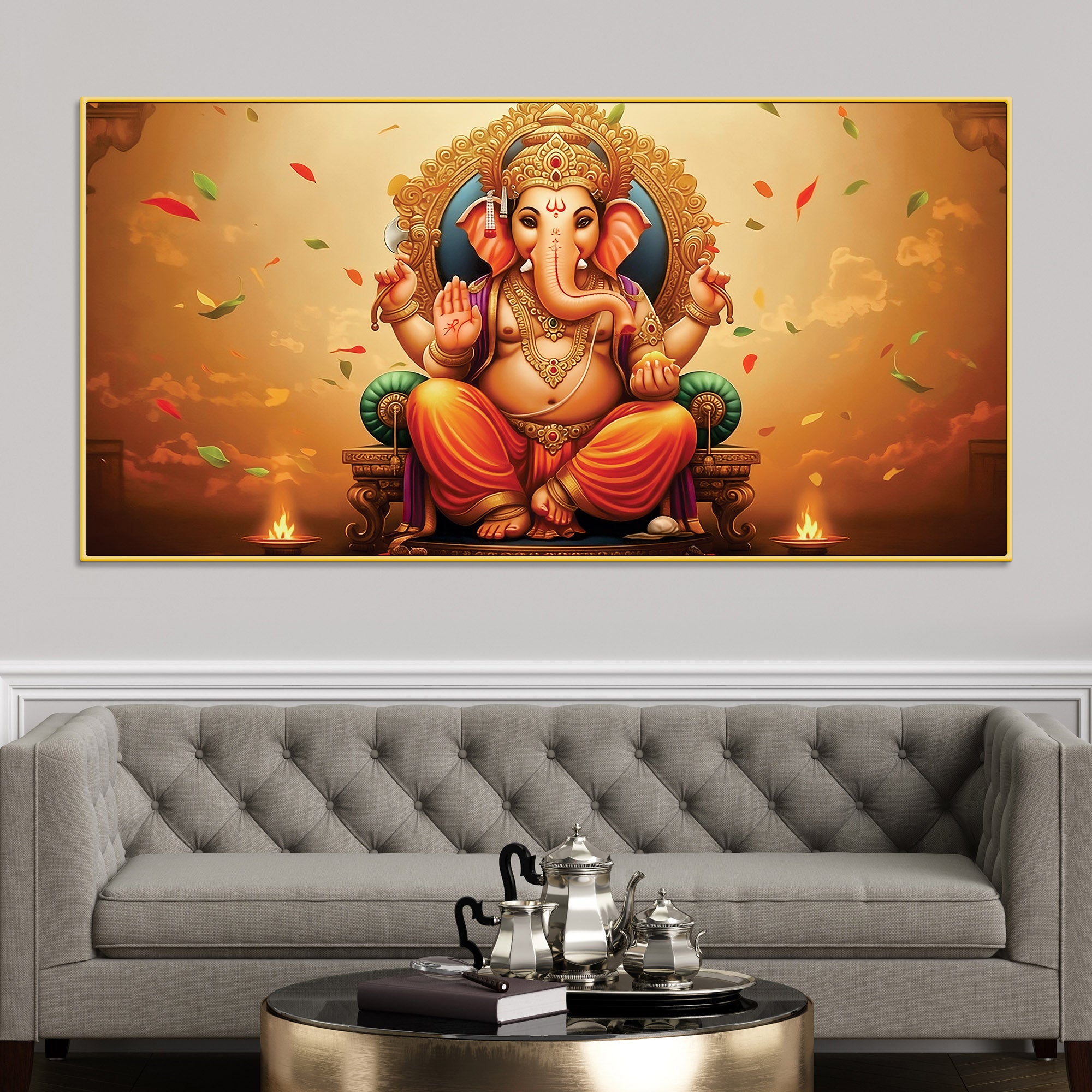 wonderful-lord-shri-ganeshji-giving-blessing-canvas-wall-painting-for
