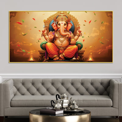 wonderful-lord-shri-ganeshji-giving-blessing-canvas-wall-painting-for