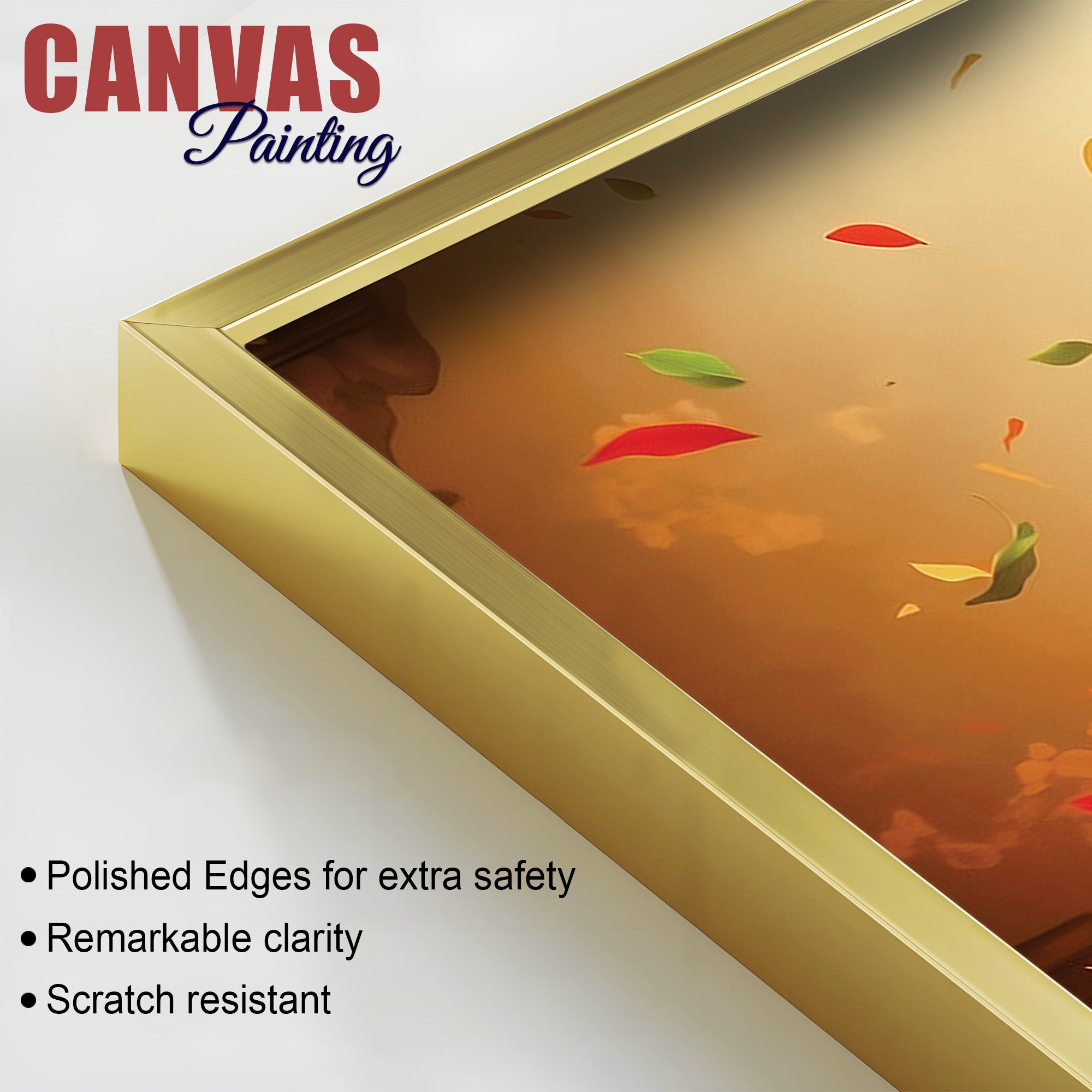 Wonderful Lord Shri Ganeshji Giving Blessing Canvas Wall Painting for Home & Office Wall Decor – Elegant Spiritual Art