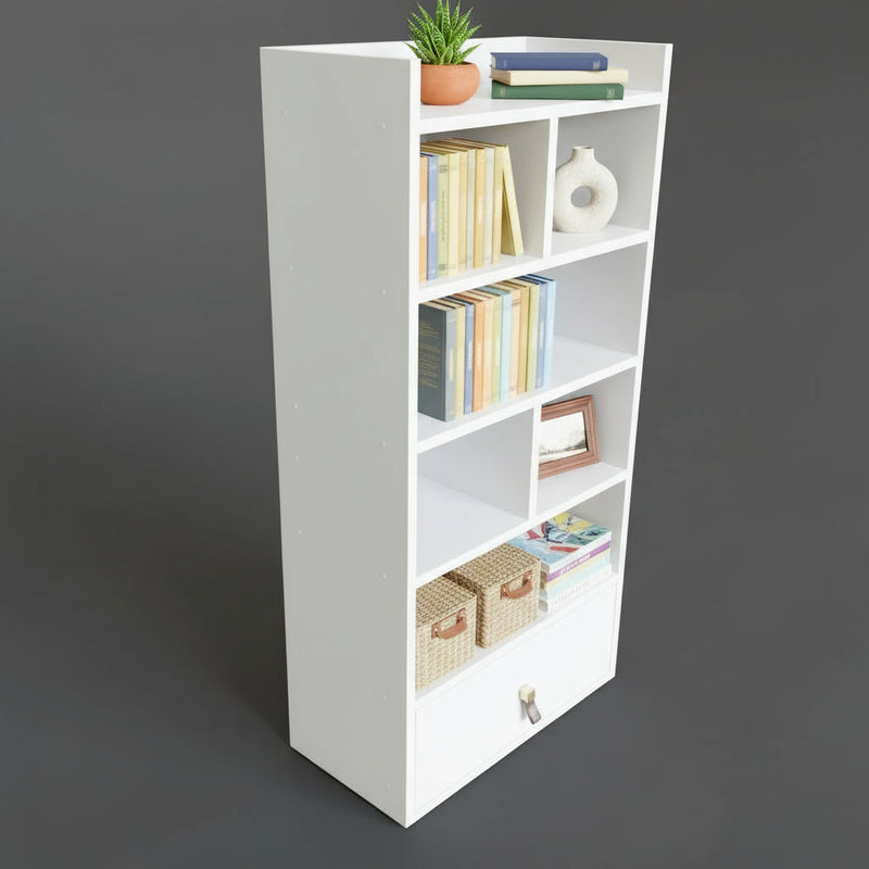 Wooden Book Rack with Storage Drawer | Modern Home & Office Bookshelf