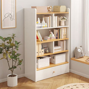 Wooden Book Rack with Storage Drawer | Modern Home & Office Bookshelf