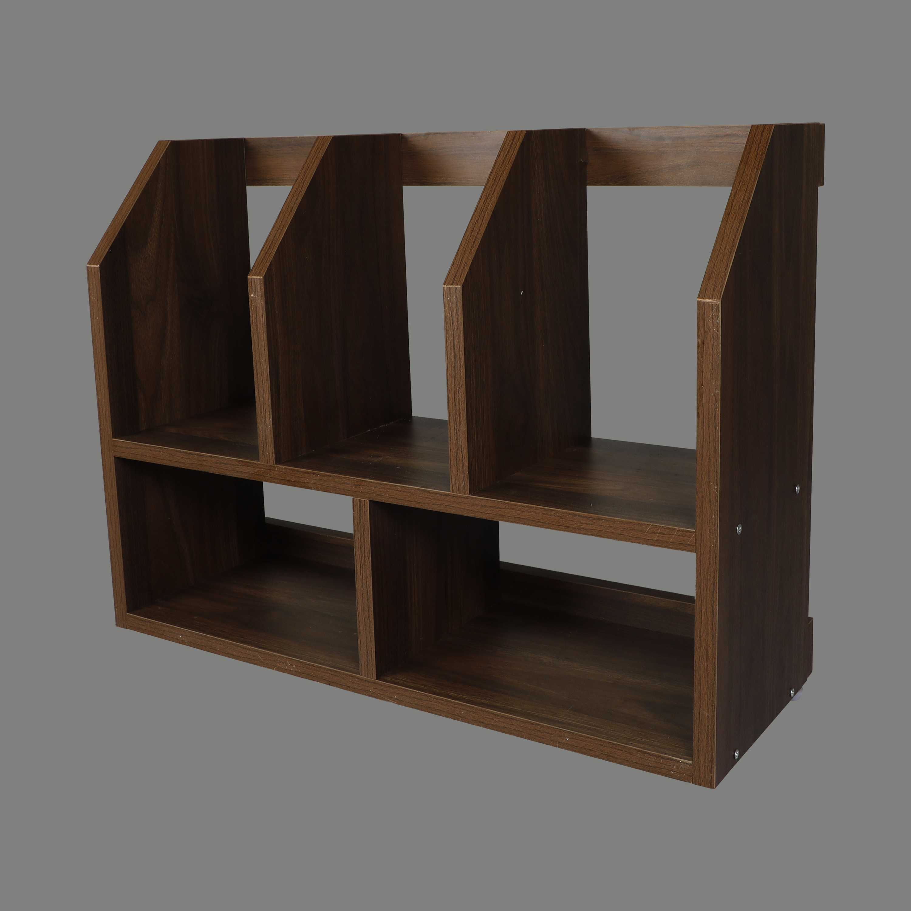 Wooden Desk File Organizer | Multi-Slot Document Storage Rack
