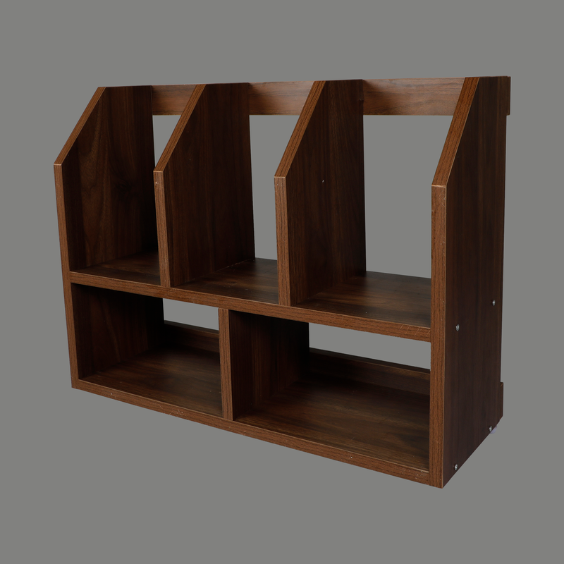Wooden Desk File Organizer | Multi-Slot Document Storage Rack