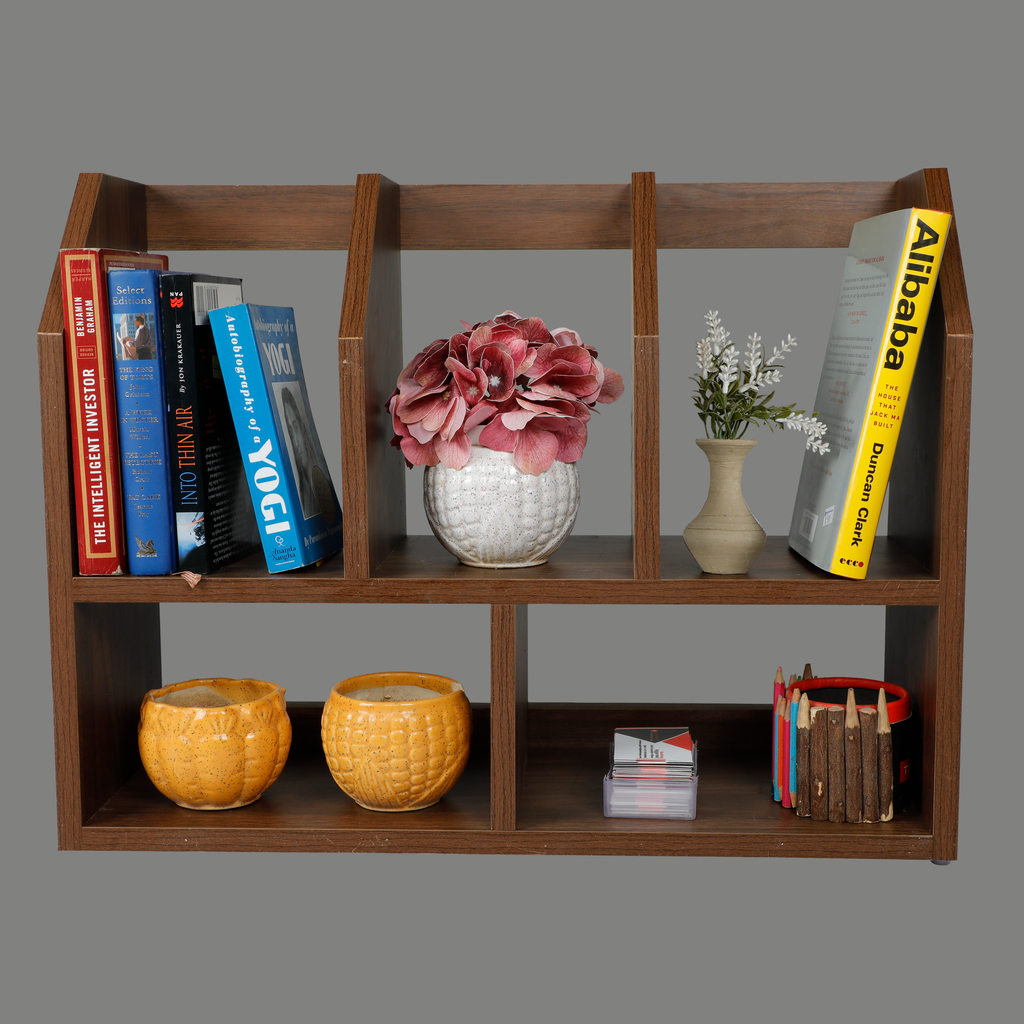 Wooden Desk File Organizer | Multi-Slot Document Storage Rack