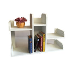 Wooden Desktop Book Rack with Multi Storage Shelves