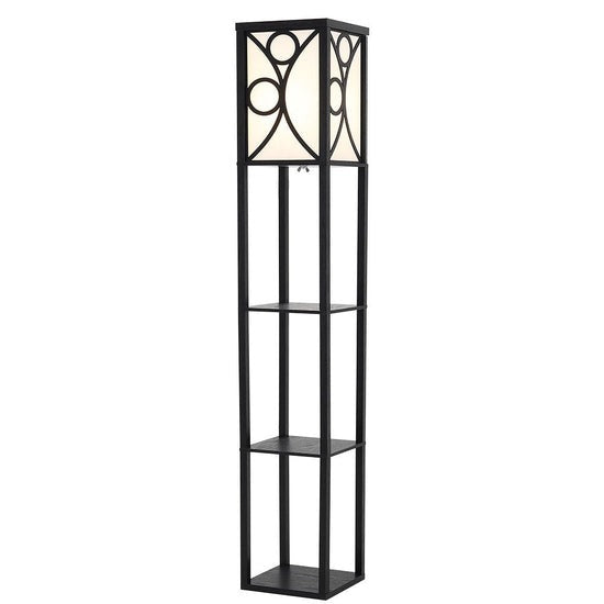 Wooden Display Shelf Lamp for Bedroom and Living Room