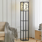 Wooden Display Shelf Lamp for Bedroom and Living Room