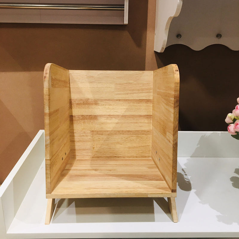 Wooden Magazine & Book Holder for Desk Storage