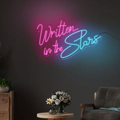 Written in the Stars Text Neon Sign LED Light