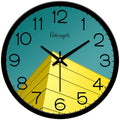 Yellow Building Corner Designer Wall Clock