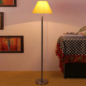 yellow-color-decorative-conical-designer-steel-floor-lamp