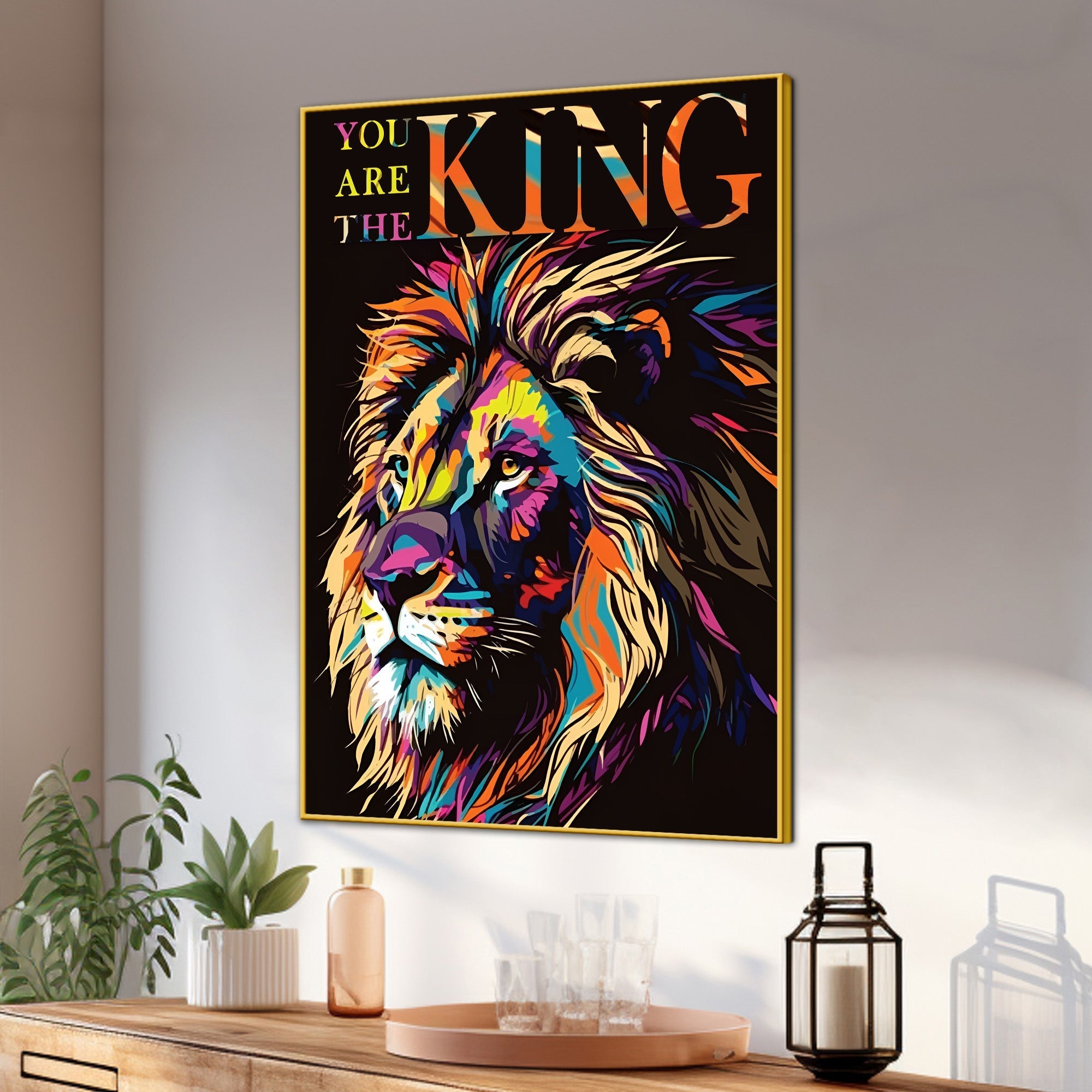 You Are The King Cotton Canvas Wall Painting