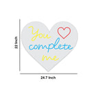 You Complete Me Text for Love Couples Neon Sign LED Light