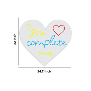 You Complete Me Text for Love Couples Neon Sign LED Light