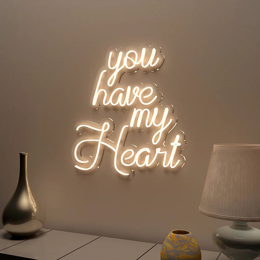 You Have My Heart Text Neon LED Light