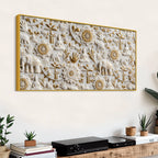 Zen Buddha and Elephant 3D Canvas Wall Painting