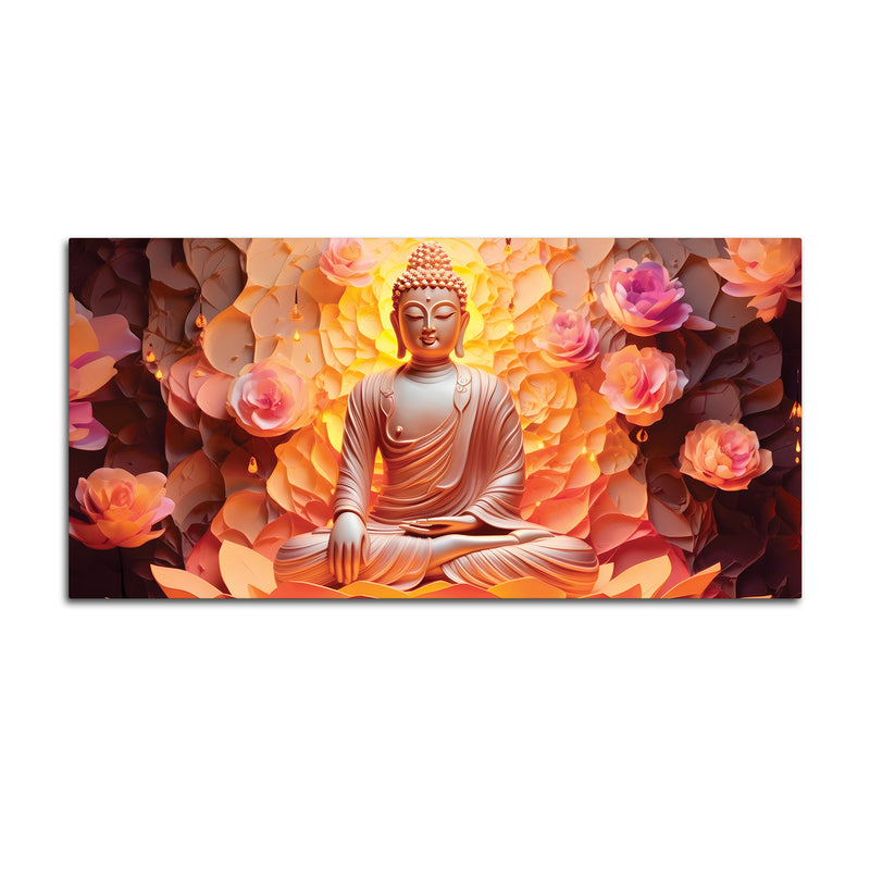 Zen Buddha Meditation Painting for Calm Interiors