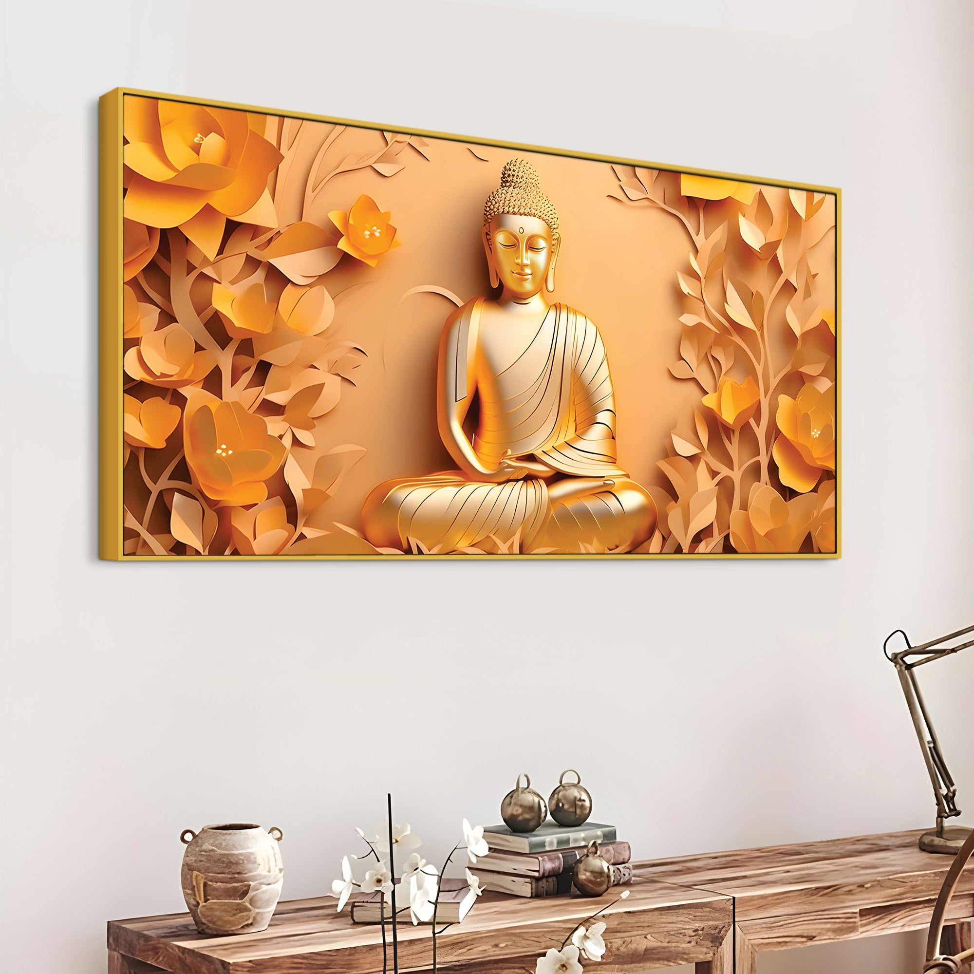 Zen Buddha Painting for Calm Living Spaces