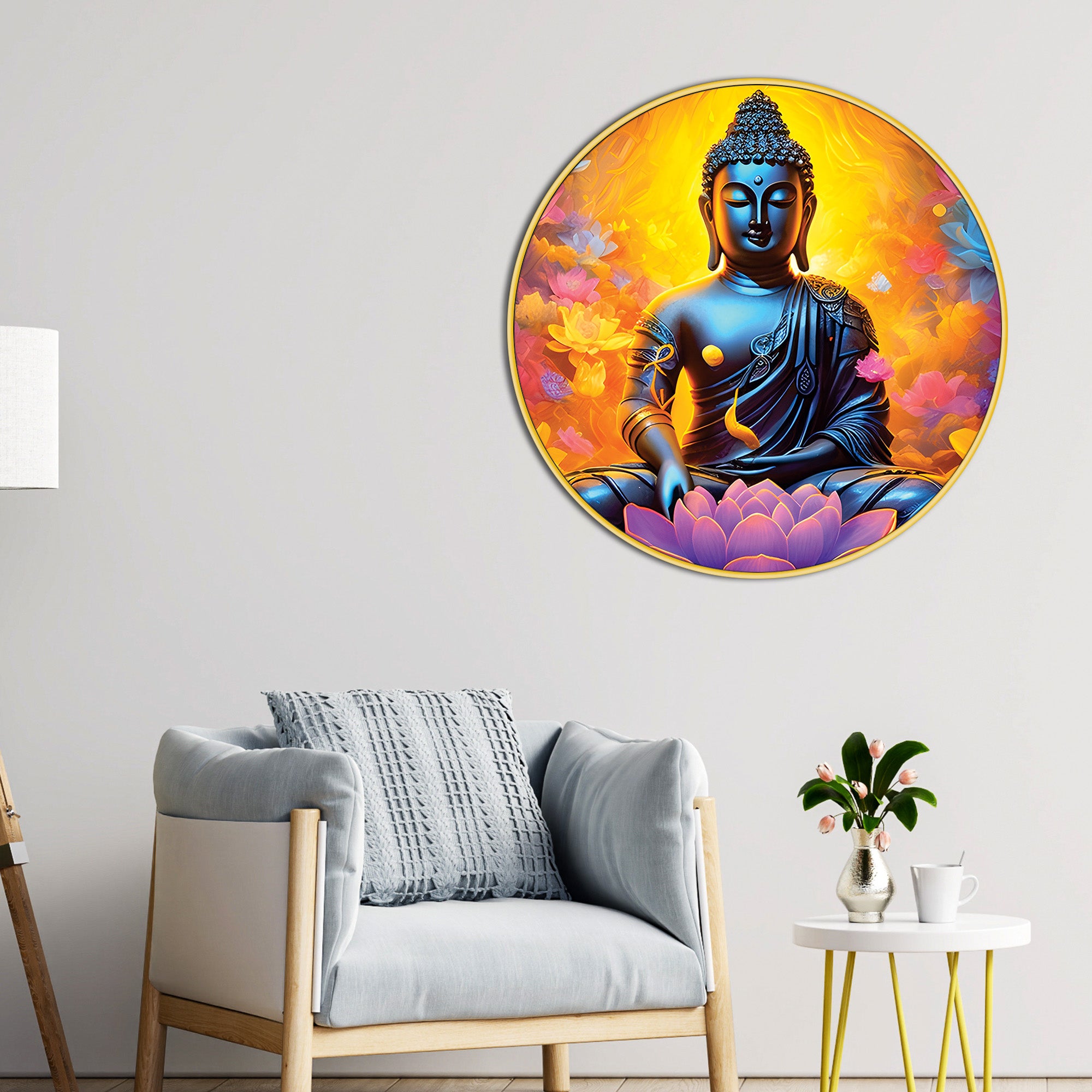 zen-buddha-round-wall-decor-painting