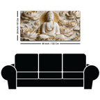 Zen Buddha with Lotus Blossoms 3D Canvas Wall Painting