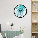 3D Abstract Design Shades Blue Color Wall Clock For Living Room