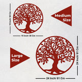 Big Tree Design in Circle Premium Quality Wooden Wall Hanging