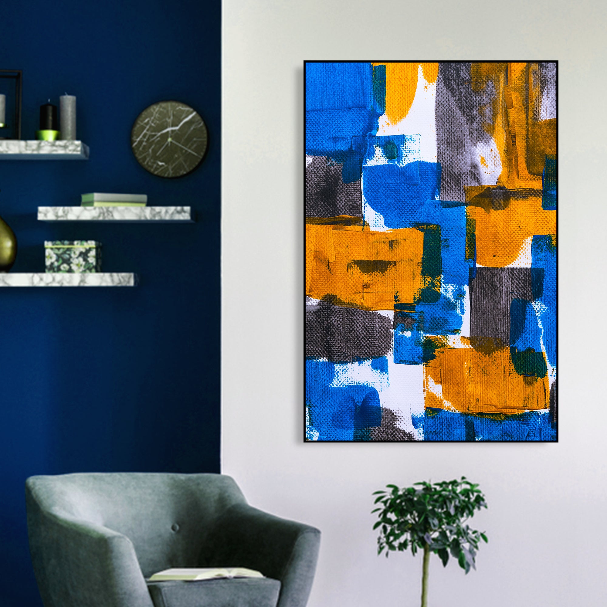 Abstract Art Floating Canvas Wall Painting