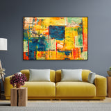 Abstract Art Wall Painting Floating Canvas