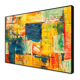 Abstract Art Wall Painting Floating Canvas