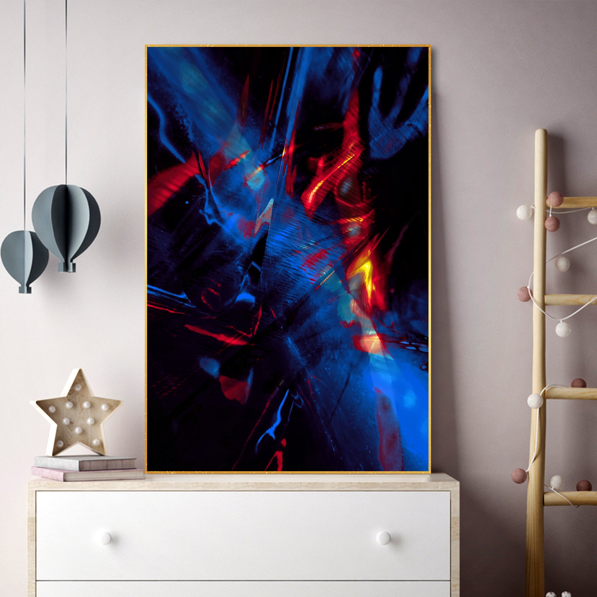 Abstract Pattern Floating Canvas Wall Painting