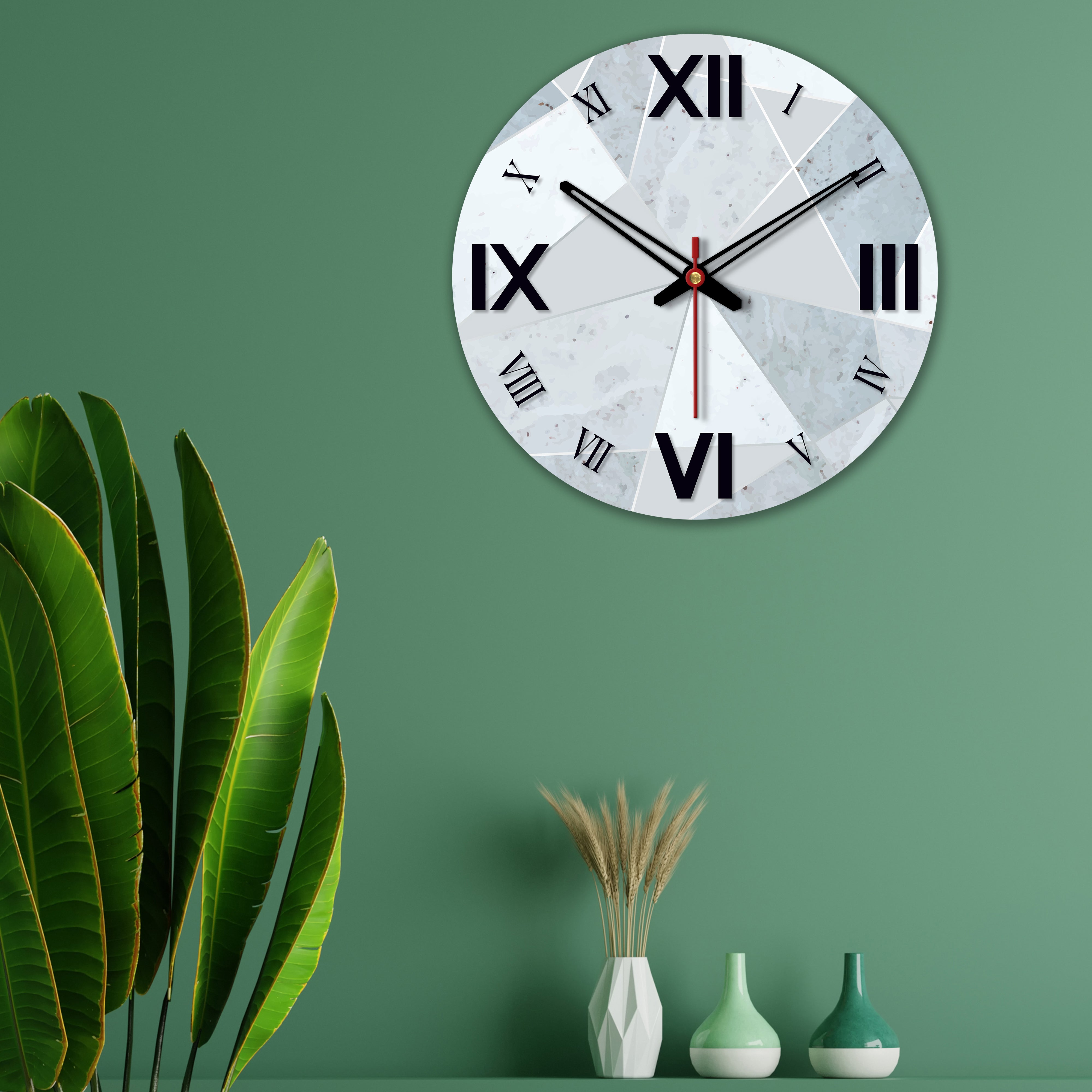 Abstract Pattern Wooden Wall Clock